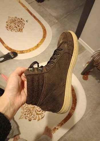 Erkek Kahverengi Sokak Tarzı Ayakkabı Bağcığı - Görsel 4