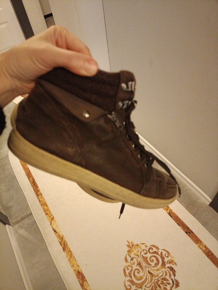 Erkek Kahverengi Sokak Tarzı Ayakkabı Bağcığı - Görsel 2