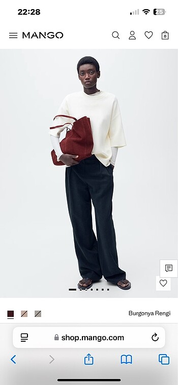 Mango Mango süet shopper çanta