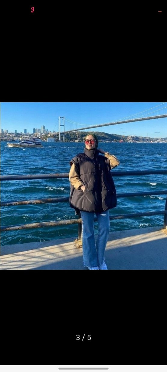 h&m şişme oversize yelek - Görsel 3