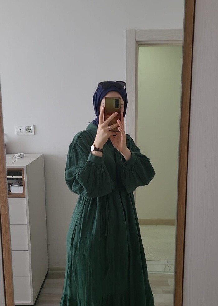 Manuka Müslin elbise - Görsel 2