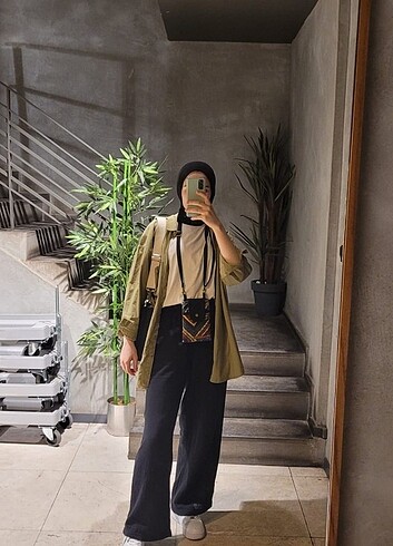 Koton Yağ yeşili gömlek - Görsel 3