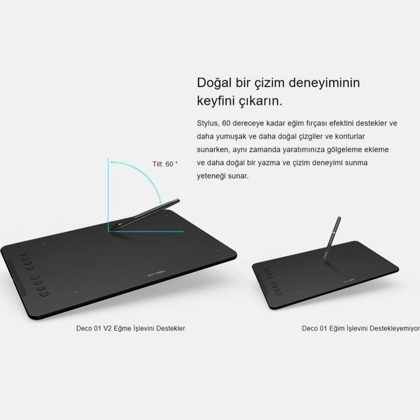XP-Pen Deco 01 V3 Grafik Tablet Siyah - Görsel 2