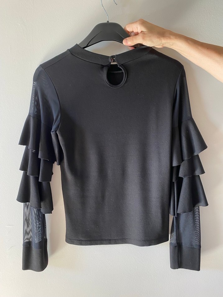 Kolu Fırfırlı Bluz - Görsel 2