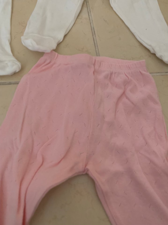 Beyaz Pamuklu Kız Çocuk Taytları - Görsel 2