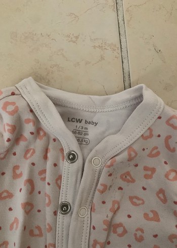 Düğmeli Bebek Kız Tulum Pastel Beyaz - Görsel 2