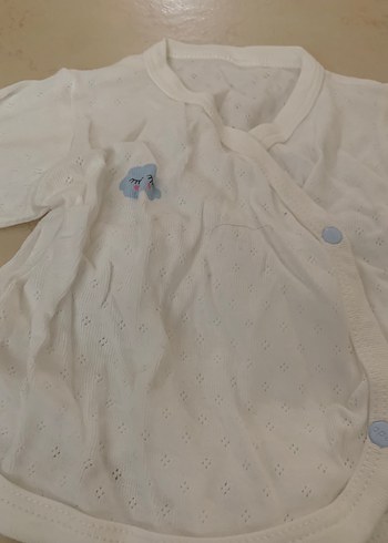 Bebek Erkek Beyaz Pamuklu Takım - Görsel 2