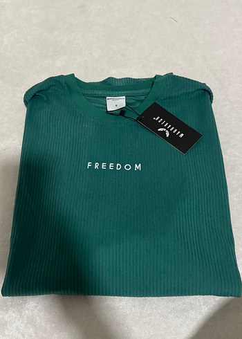 Zara Yeşil Baskılı Oversize Kısa Kollu Tişört