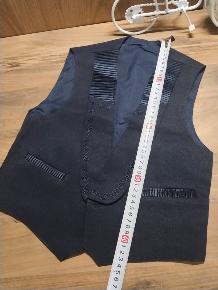 Düğmeli Siyah çocuk Yelek - Görsel 3