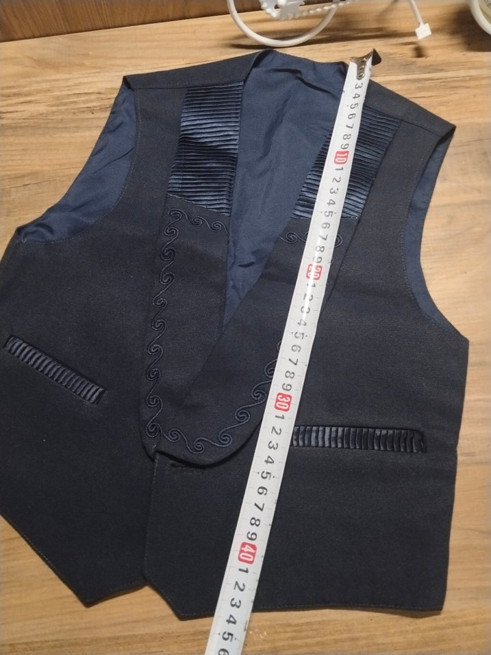 Düğmeli Siyah çocuk Yelek - Görsel 5