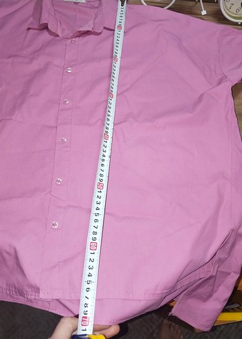 Pastel Pembe Kısa Kollu bayan Gömlek - Görsel 5