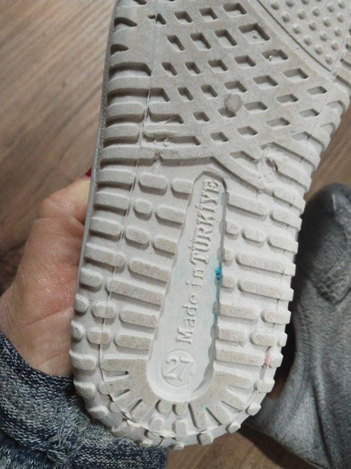 Gri Erkek Çocuk Sıcak Ev Terliği Velcro - Görsel 4