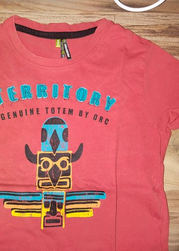 Kırmızı Bohem Baskılı Erkek Tişörtü - Görsel 3