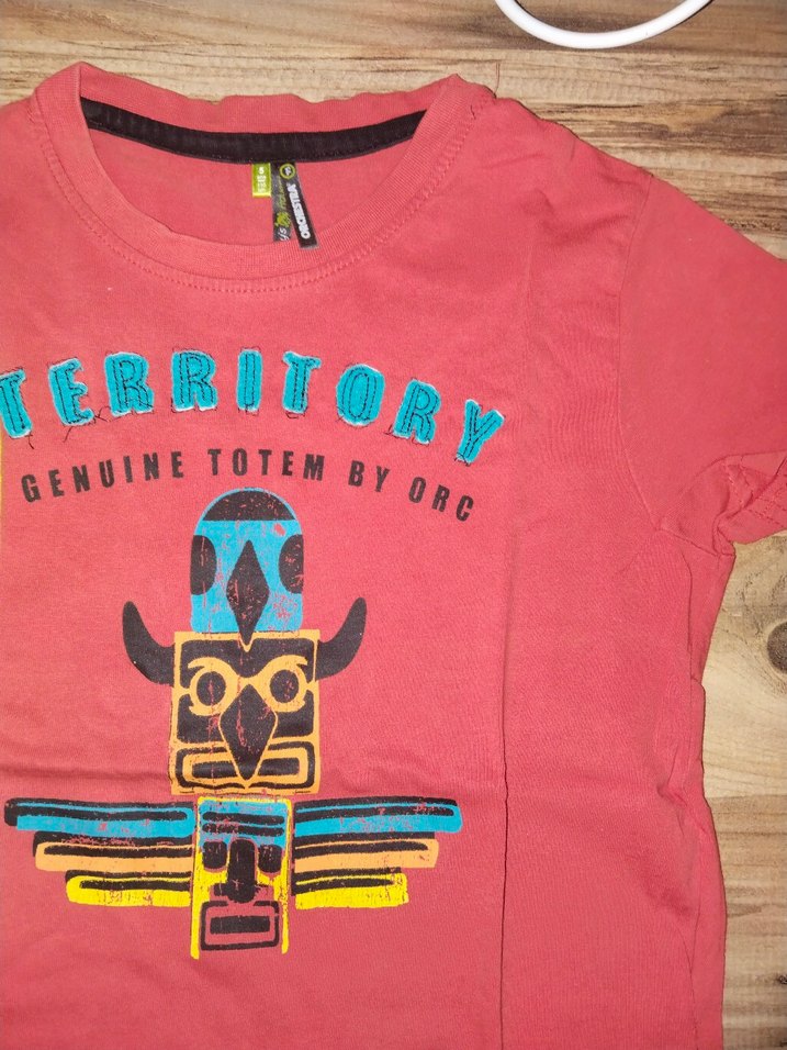 Kırmızı Bohem Baskılı Erkek Tişörtü - Görsel 3