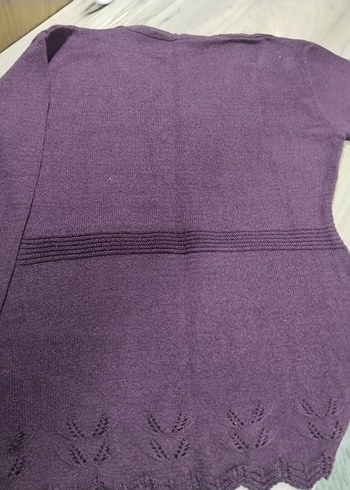Mor V-Yaka sıfır triko - Görsel 3