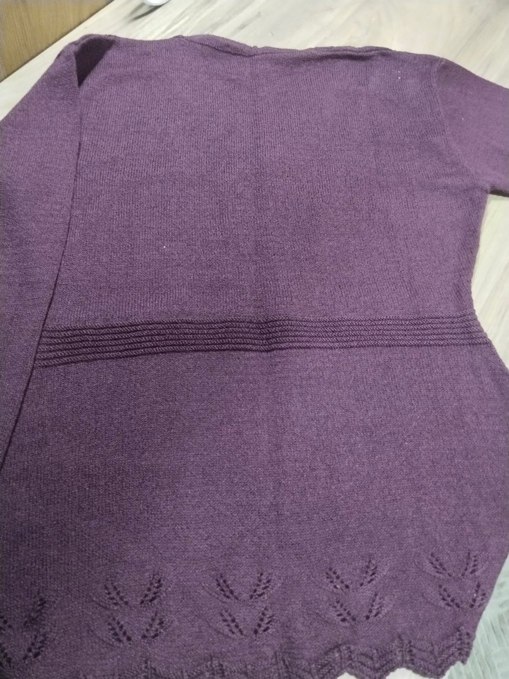 Mor V-Yaka sıfır triko - Görsel 3