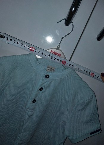 Mavi Pamuklu Düğmeli Kısa Kollu Erkek Gömlek - Görsel 5