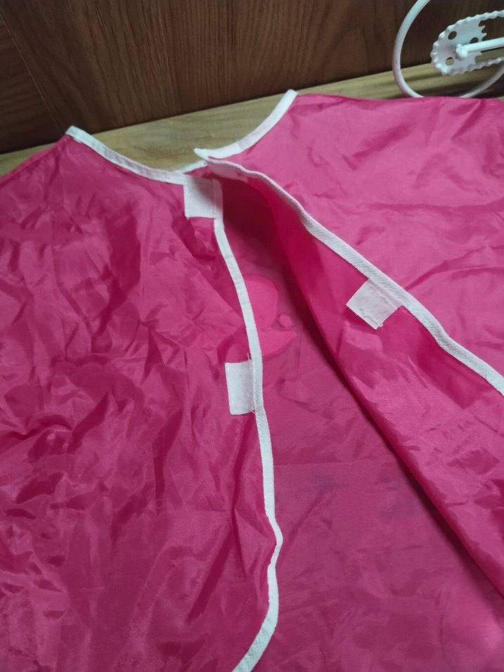 Baskılı Bebek Önlüğü, Pastel Pembe - Görsel 4