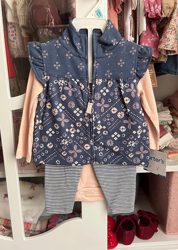 Carters Desenli Fermuarlı Takım