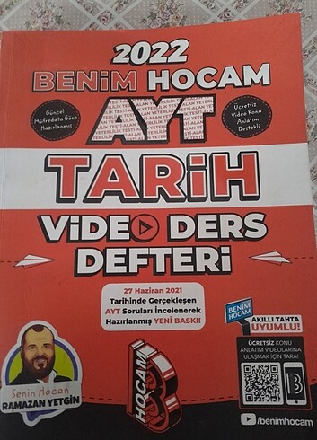 Benim hocam ayt tarih video ders defteri 