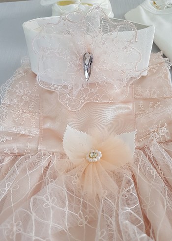 Nakışlı Kız Bebek Takımı-Bayramlık-Mevlütlük - Görsel 4