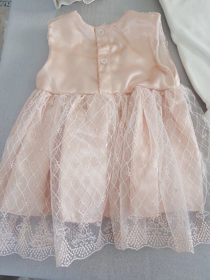 Nakışlı Kız Bebek Takımı-Bayramlık-Mevlütlük - Görsel 3