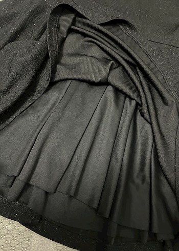 simli siyah gece elbisesi - Görsel 2