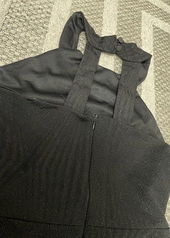 simli siyah gece elbisesi - Görsel 3