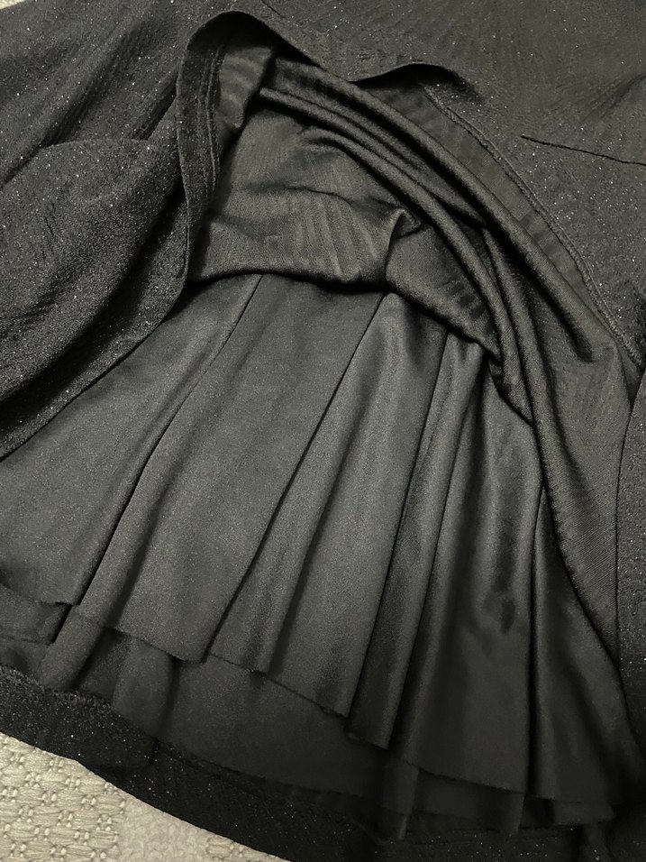 simli siyah gece elbisesi - Görsel 2