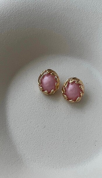Zara Pembe mineli küpe