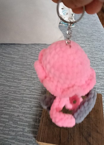 Beden pembe Renk Pembe Örgü Ahtapot Anahtarlık
