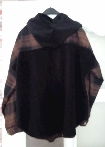 Düğmeli Kahverengi Kadın Yün siwit gömlek - Görsel 3