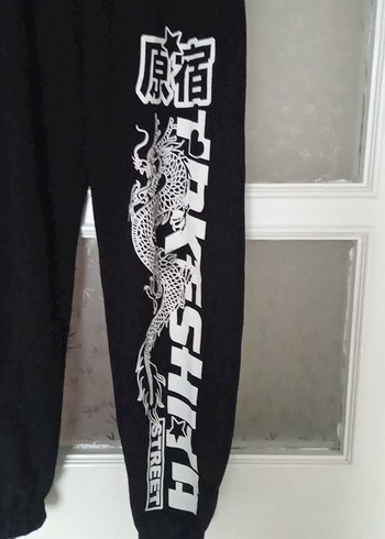 Siyah Baskılı Kadın Eşofman Altı - Görsel 2