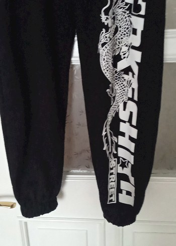 Siyah Baskılı Kadın Eşofman Altı - Görsel 3