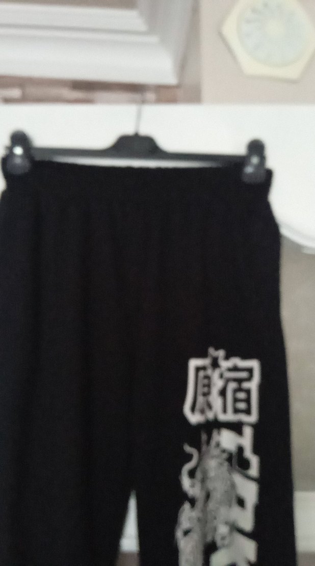 Siyah Baskılı Kadın Eşofman Altı - Görsel 4