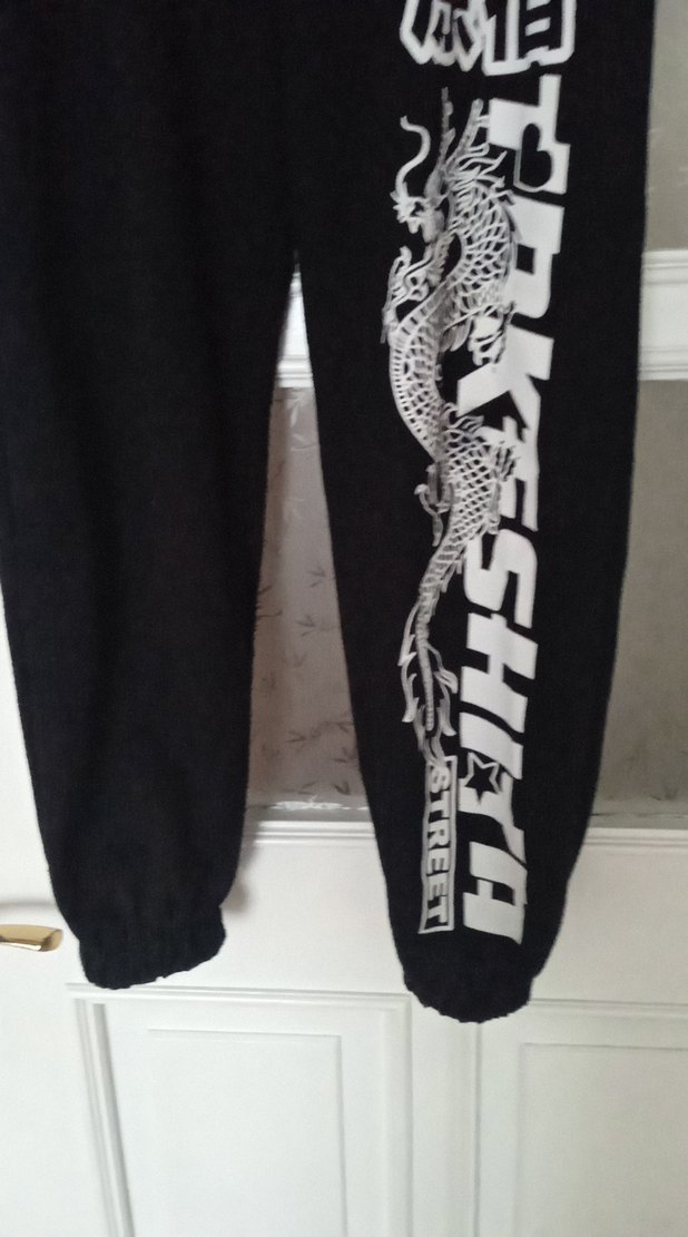 Siyah Baskılı Kadın Eşofman Altı - Görsel 3