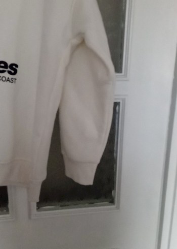 Beyaz Baskılı Kadın Sweatshirt - Görsel 4