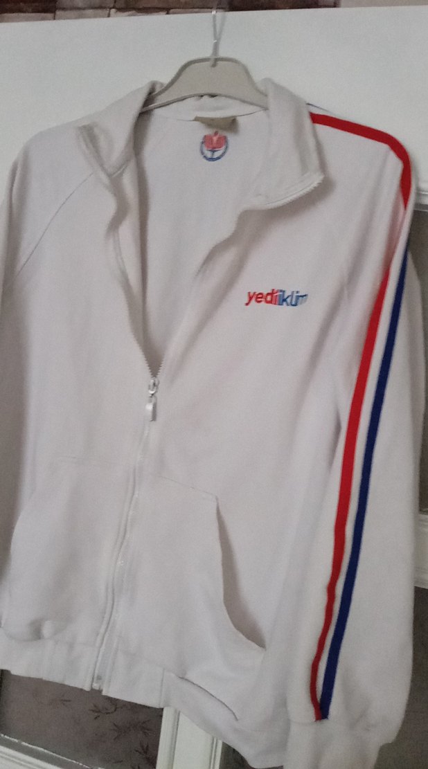 Beyaz Fermuarlı Kadın Spor Ceket - Görsel 2