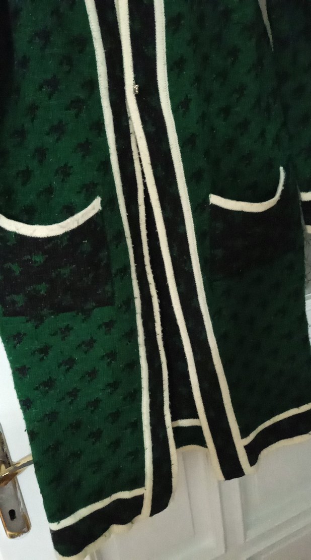 Yeşil Uzun Örgü Kadın Kaban - Görsel 3