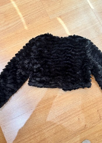 Kız Çocuk Siyah Kürk Detaylı Bolero - Görsel 6