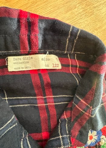 Kız Çocuk Nakışlı Uzun Kollu Gömlek - Görsel 4