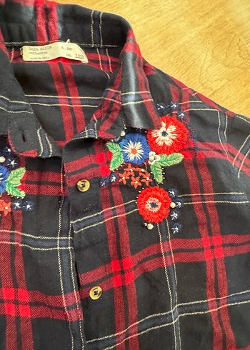 Kız Çocuk Nakışlı Uzun Kollu Gömlek - Görsel 3