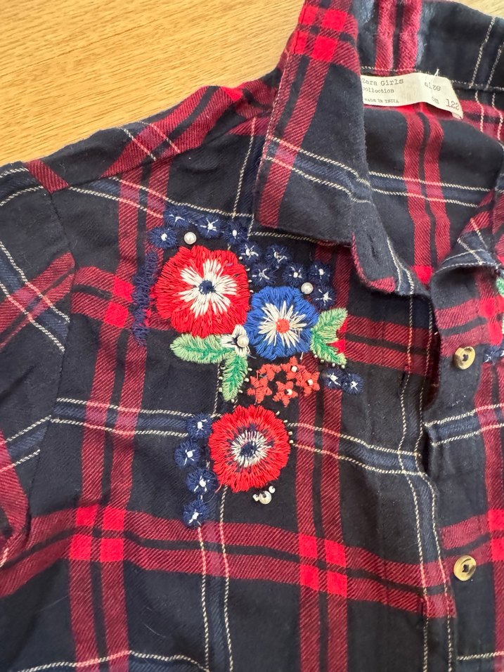 Kız Çocuk Nakışlı Uzun Kollu Gömlek - Görsel 2