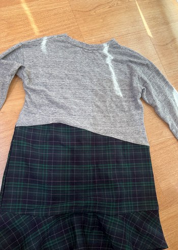 Uzun Kollu Gri Kız Çocuk Tişörtü - Görsel 5