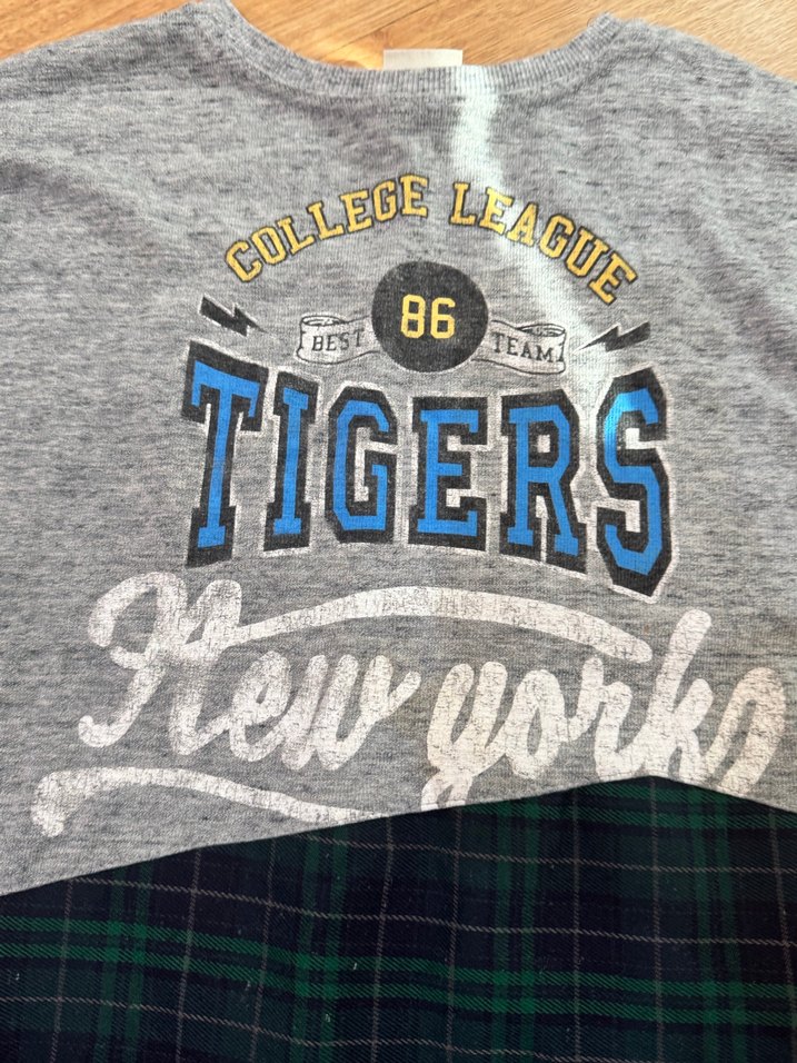 Uzun Kollu Gri Kız Çocuk Tişörtü - Görsel 2