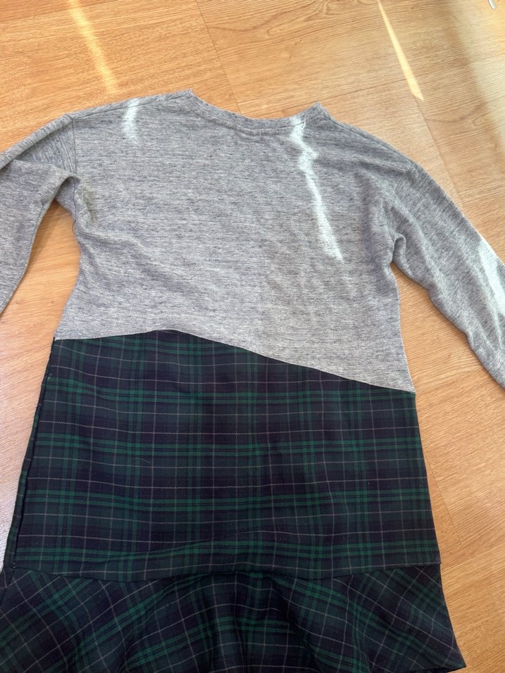 Uzun Kollu Gri Kız Çocuk Tişörtü - Görsel 5