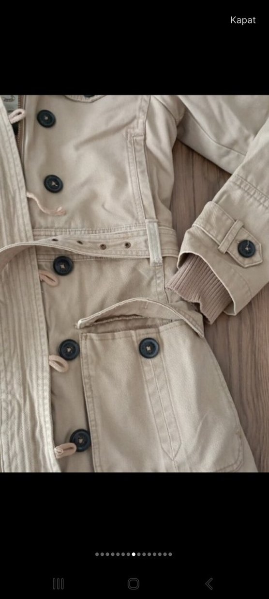 Mango Bej Rengi Mont - Görsel 5