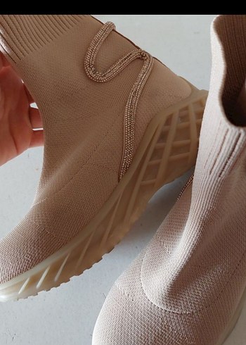 Bej Örgü Triko Bot - Görsel 3