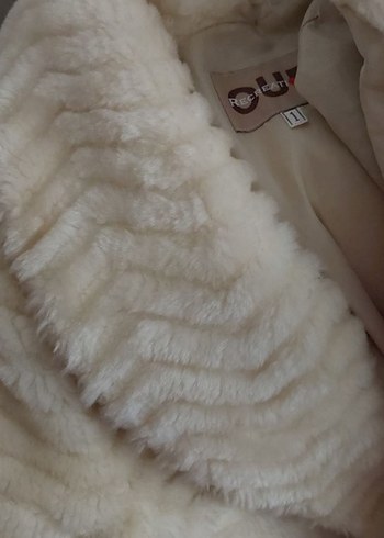 Bej Kadın Suni Kürk Kaban - Görsel 6