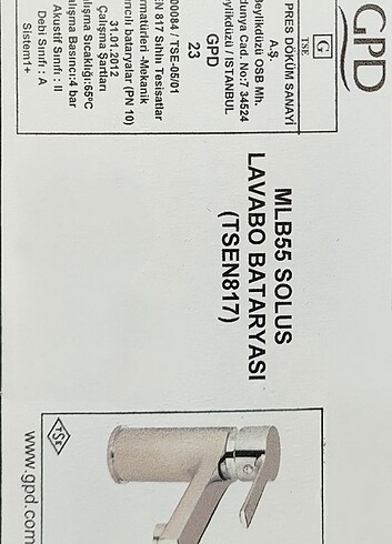 Lavabo bataryası - Görsel 2